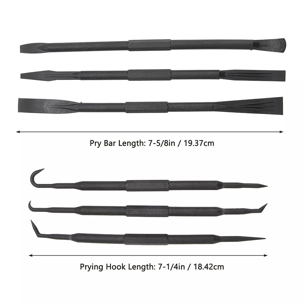 Sturdy 6pcs Prying Tool Set Designed to Reach Tight Spaces Effectively