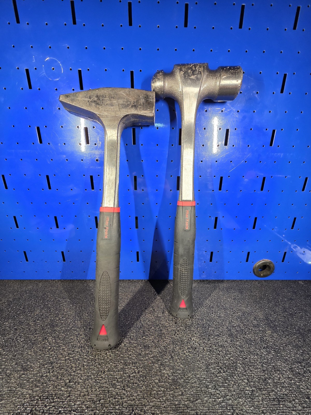 MAC BH32AV 32oz Ball Peen and SH2AV 2lb Blacksmith Hammers Antivibe Soft Grip