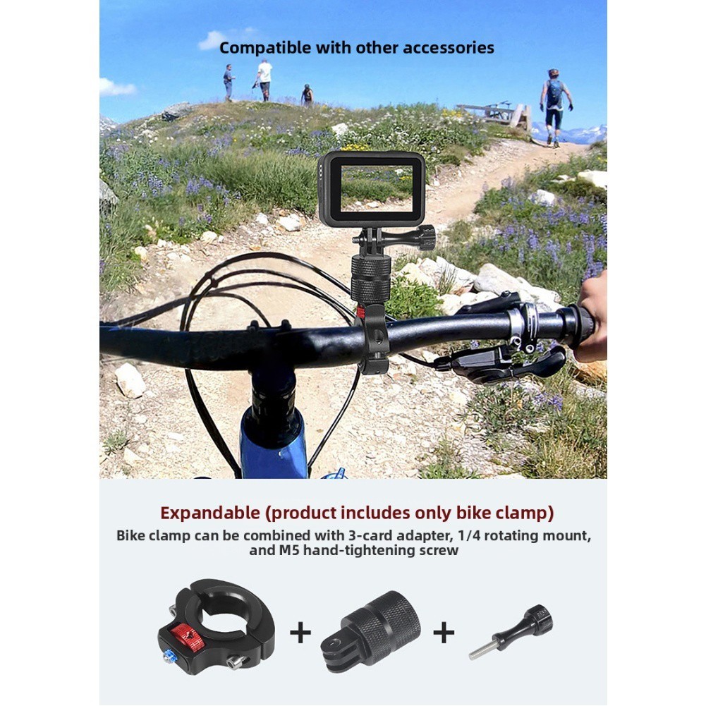 Motorcycle Handlebar Clamp Fits For 2232mm for Pressure Tester and Camera Mount