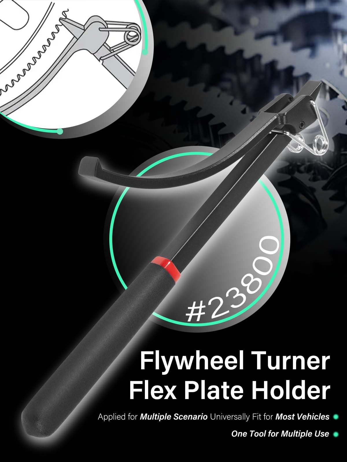 Upgrade 23800 Flywheel Turning Tool Flywheel Turner Wrench Flex Plate Holder …
