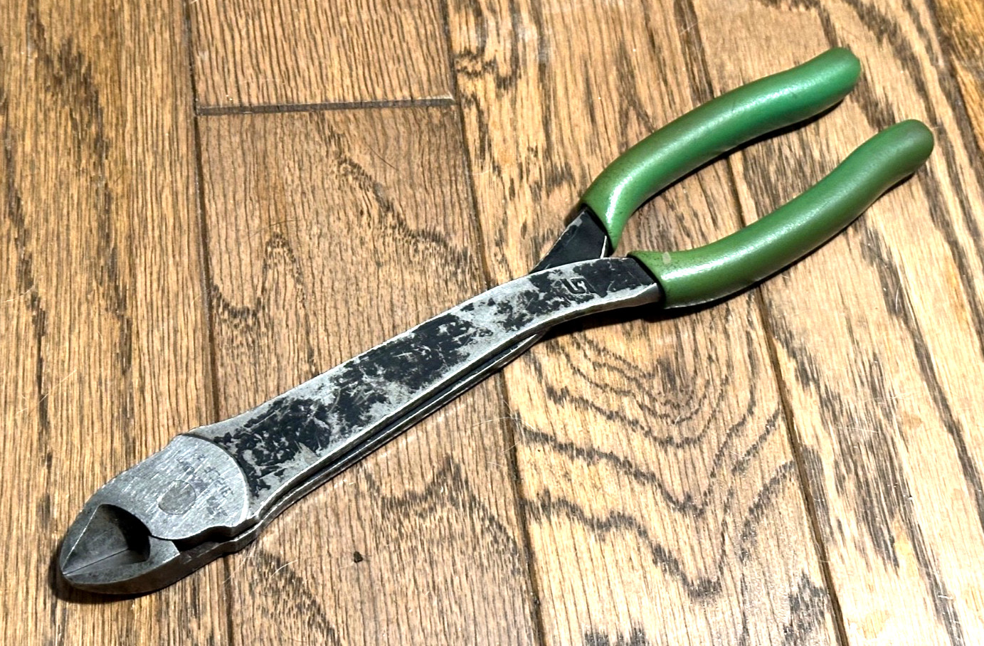 🇺🇸 Snap On Tools Diagonal Cutters Pliers 11″ Long Reach Wire Side Green Grip