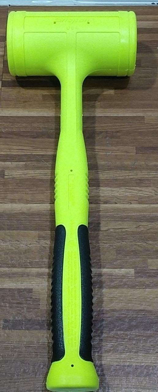 Snap-on HBFE56 32 oz Soft Grip Dead Blow Hammer Yellow 15-3/4″ Length