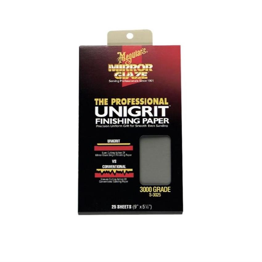 Meguiar’s S3025 Mirror Glaze Unigrit Finishing Paper 3000 Grit