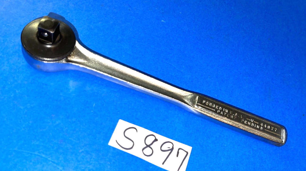 CRAFTSMAN TOOLS VINTAGE 1/2 DRIVE THUMB WHEEL SINGLE -V- RATCHET RARE