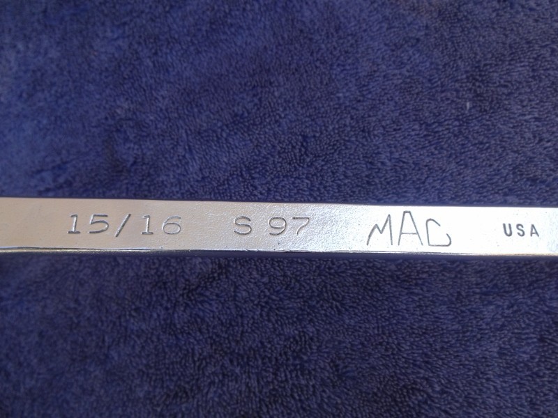 Mac Tools 15/16″ Cummins Offset Obstruction Wrench 12pt. S 97 USA 14in.