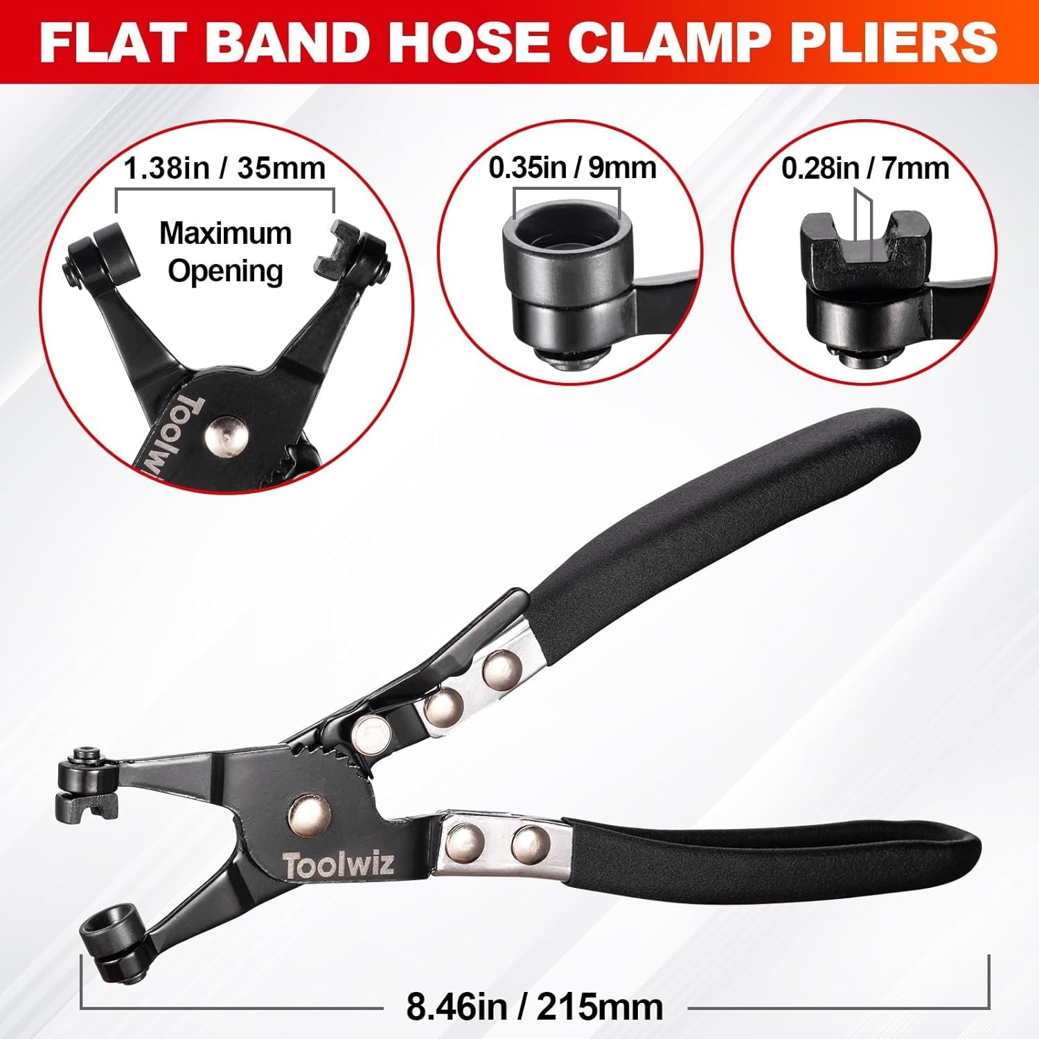 Automotive Hose Clamp Pliers Set 4 Pcs Flexible, Long , Clic-R Clamp Remover