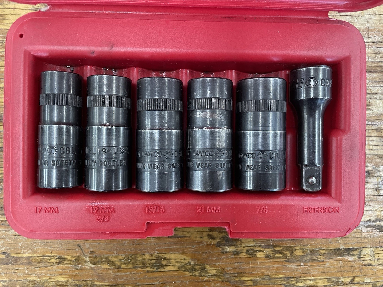 Matco Tools 5 Piece 1/2 Drive Flip Socket Set TFS5DBL