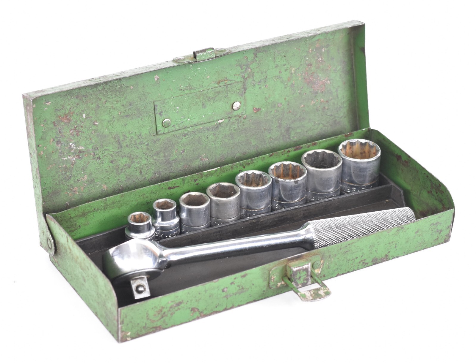 SK Tools 3/8″ Standard 45170 Ratchet with 45112-45126 Series Socket Set Box E11