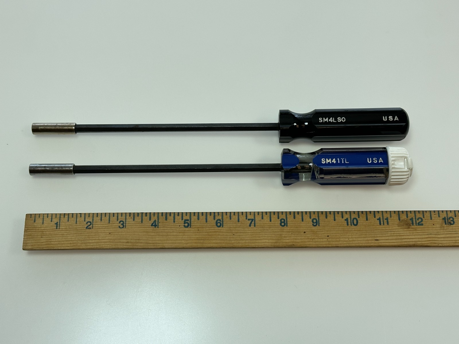 NEW 2pc Vintage USA Made SM41TL & SM4LSO 12″ Handle Bit Holder Spinner Set Lot