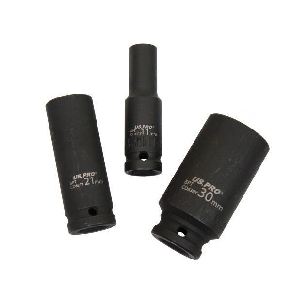 US PRO Tools 16PC 1/2″ Deep Impact Sockets In EVA Foam 6PT 10 – 32mm 3836