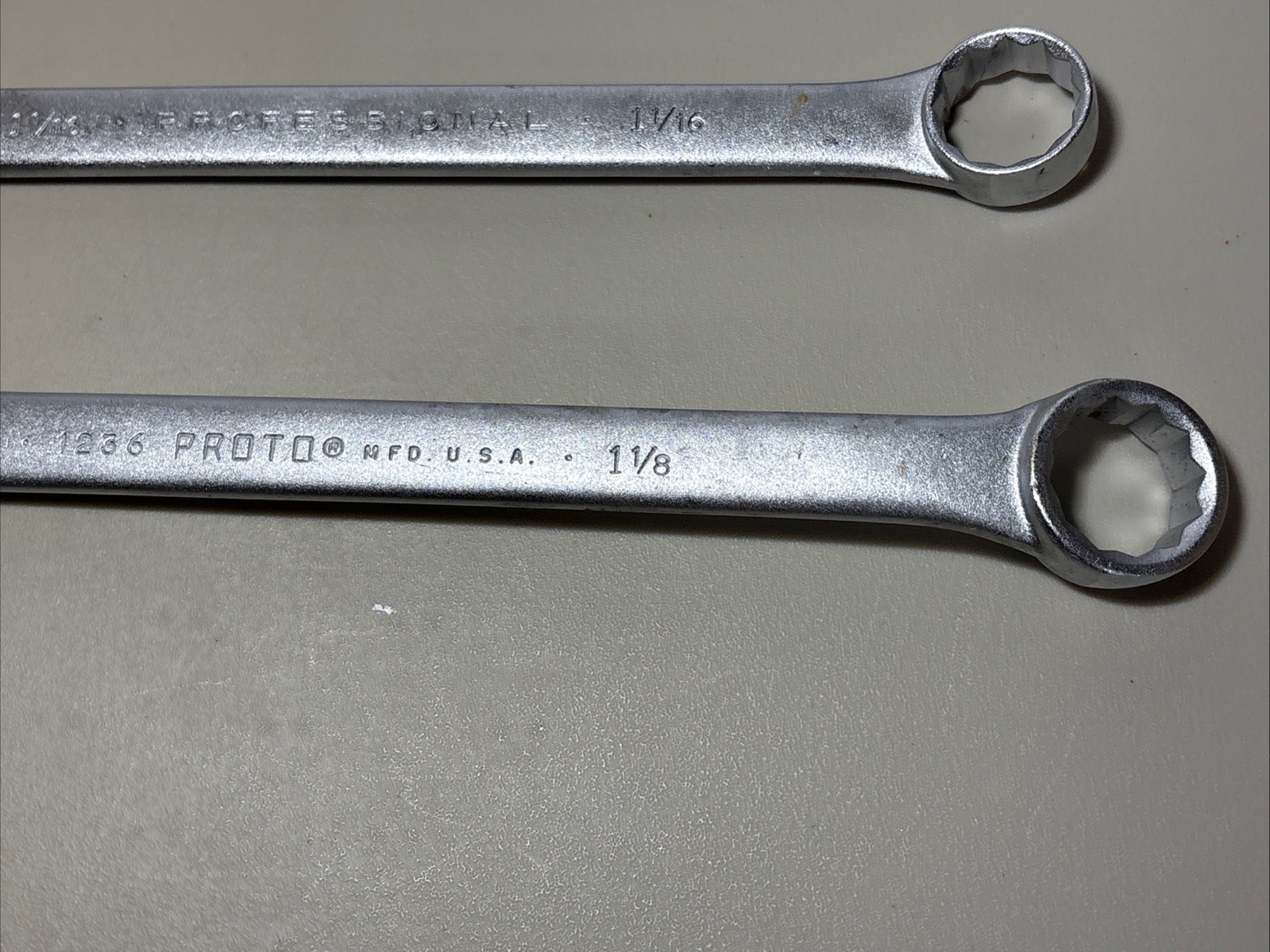 Proto Professional Combination Wrench Set USA 1″ 1232, 1 1/16″ 1234, 1 1/8″ 1236