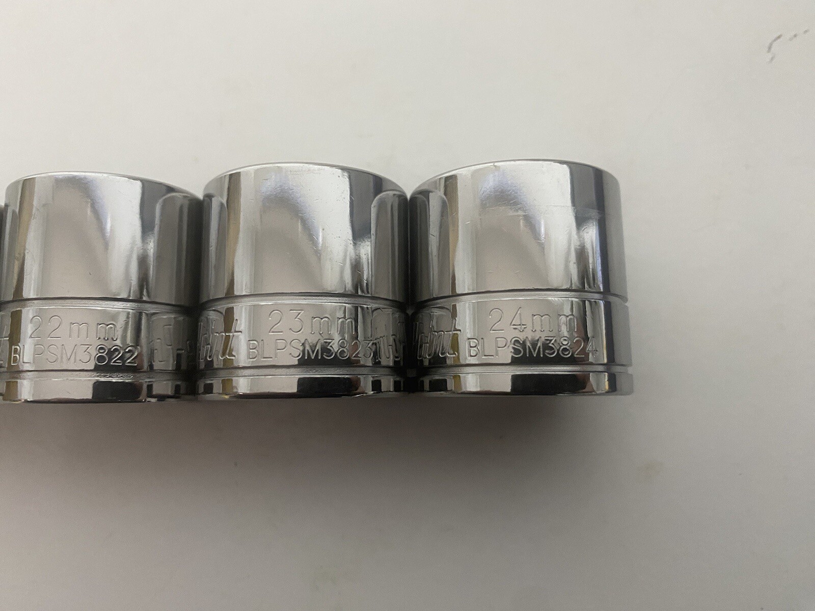 Blue Point 3/8” Shallow 20-24mm 6 Point 5pc Set As Sold By Snap On New