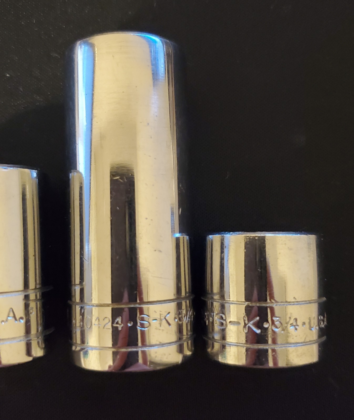 S K Tools 3/4″ Sockets 1/2″ & 3/8″ Drive Lot of 4