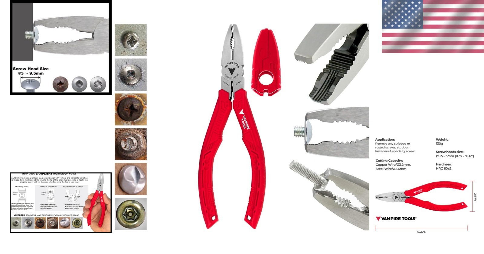 Professional 6.25″ Screw Extractor Pliers – Fast, Efficient, Lightweight Tool
