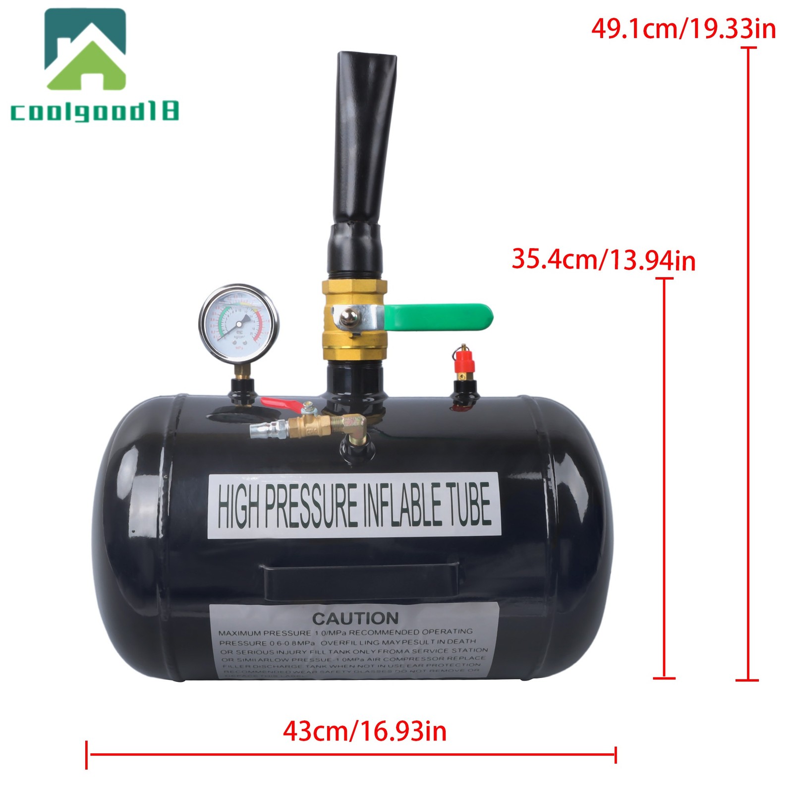 5 Gallon 145Psi Air Tire Bead Seater Blaster Tool Seating Inflator Truck ATV
