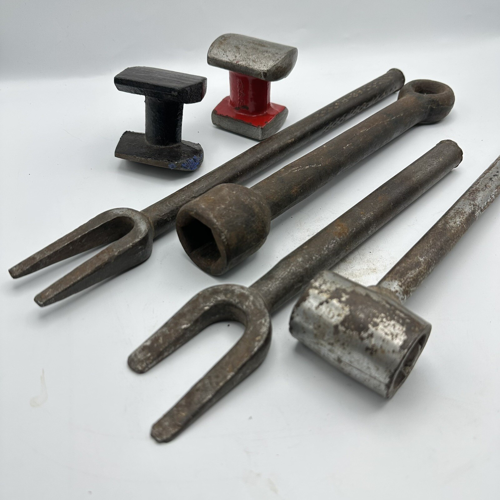 Vintage Auto Body Tools Dolly Hand Anvil Tire Iron Ken-Tools B39 New Britain LOT