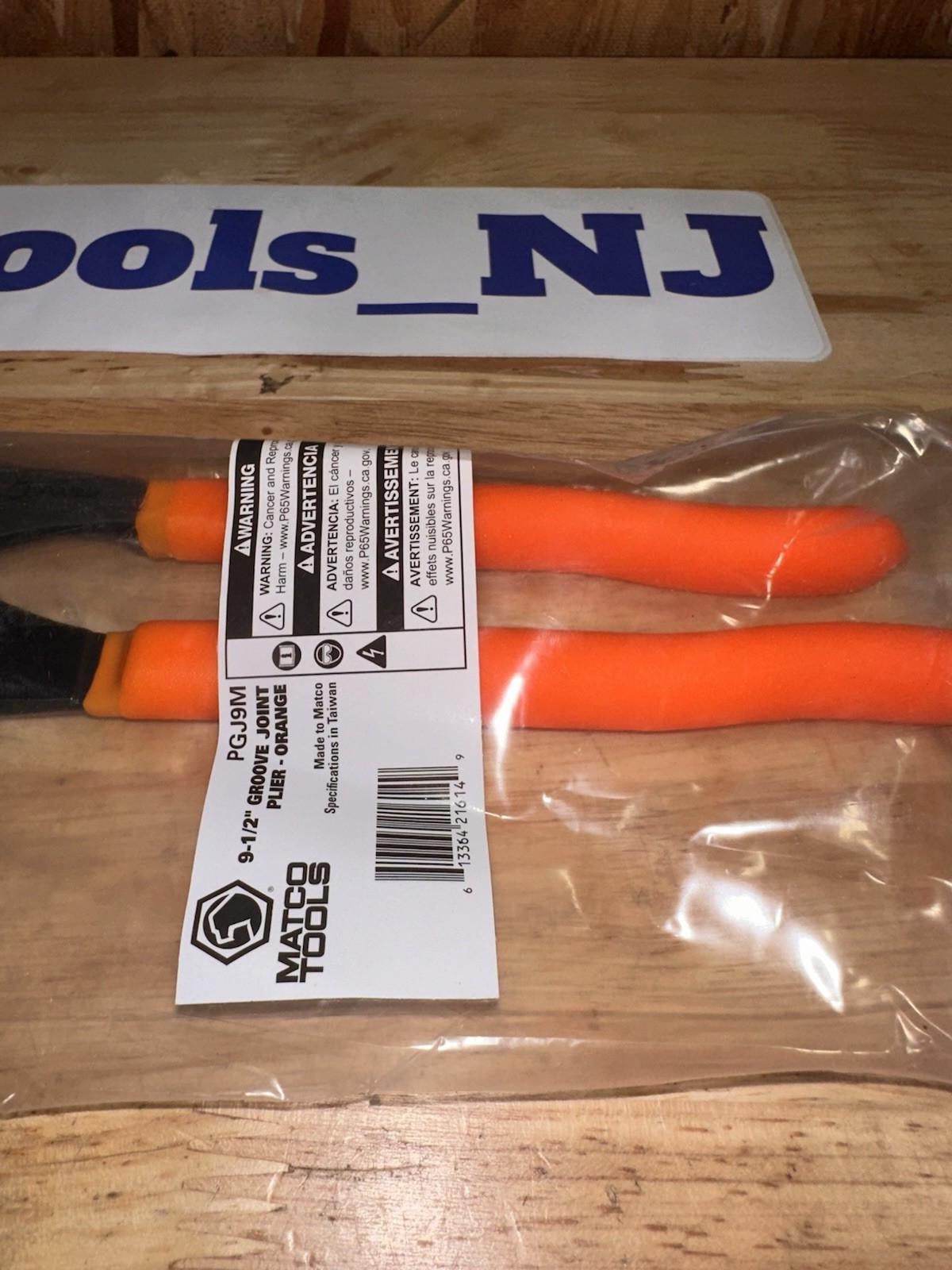 Matco Tools PGJ9M 9-1/2″ Slip Joint Groove Pliers w/ Orange Grip NEW