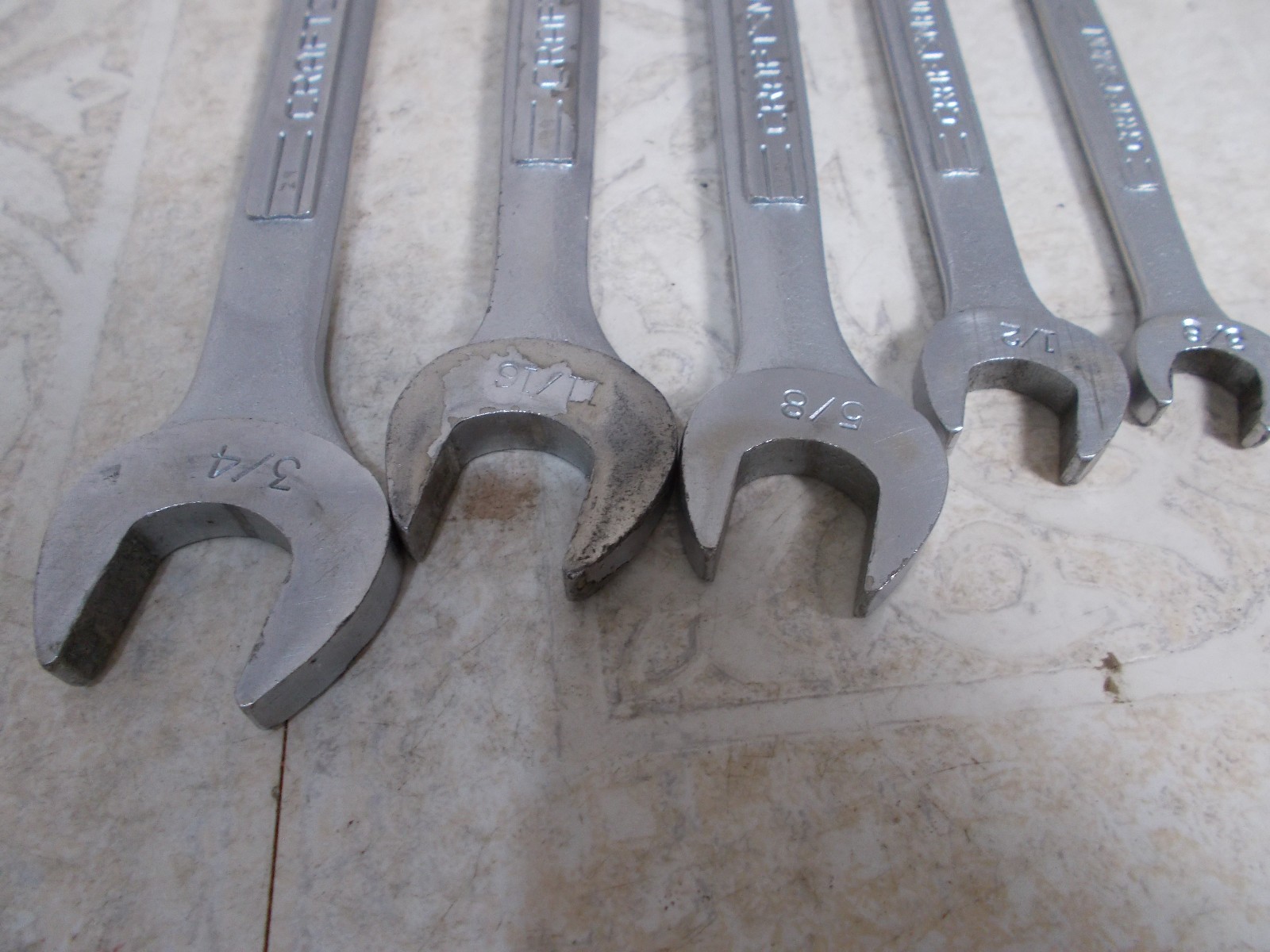 VTG. Craftsman USA Double Open End Wrench Set 5 pc. 3/8″ to 7/8″ V & VV Series