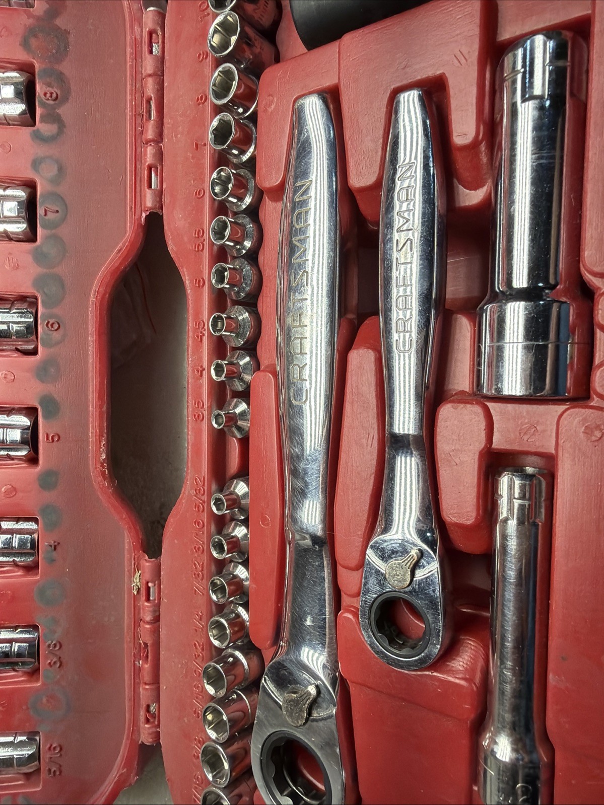 Craftsman Max Axess Pass Through Socket Set Metric & SAE 6pt Torx Hex 32820 80pc