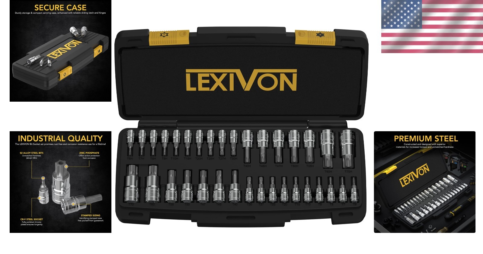 34-Piece Master TORX Bit Socket Set | S2 Alloy Steel