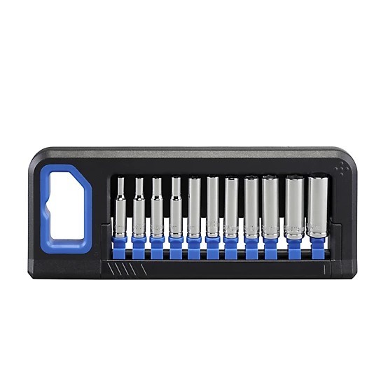 JobSmart 1/4 in. Drive Metric Deep Socket Set, 11 pc.