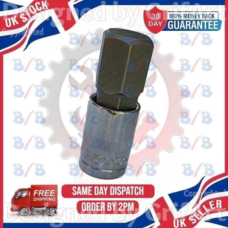 US PRO TOOLS LARGE H22 22MM HEX BIT SOCKET MALE ALLEN KEY 1/2″ INCH SQUARE DRIVE