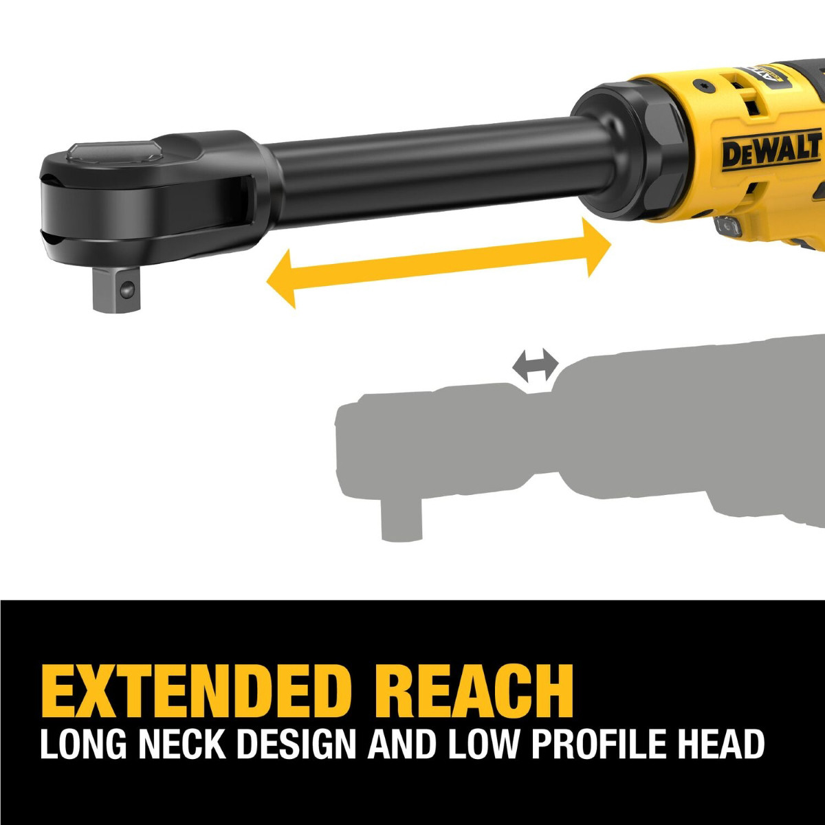 DeWalt 20V MAX* ATOMIC Brushless Cordless 3/8-in. Extended Reach Ratchet (Tool O