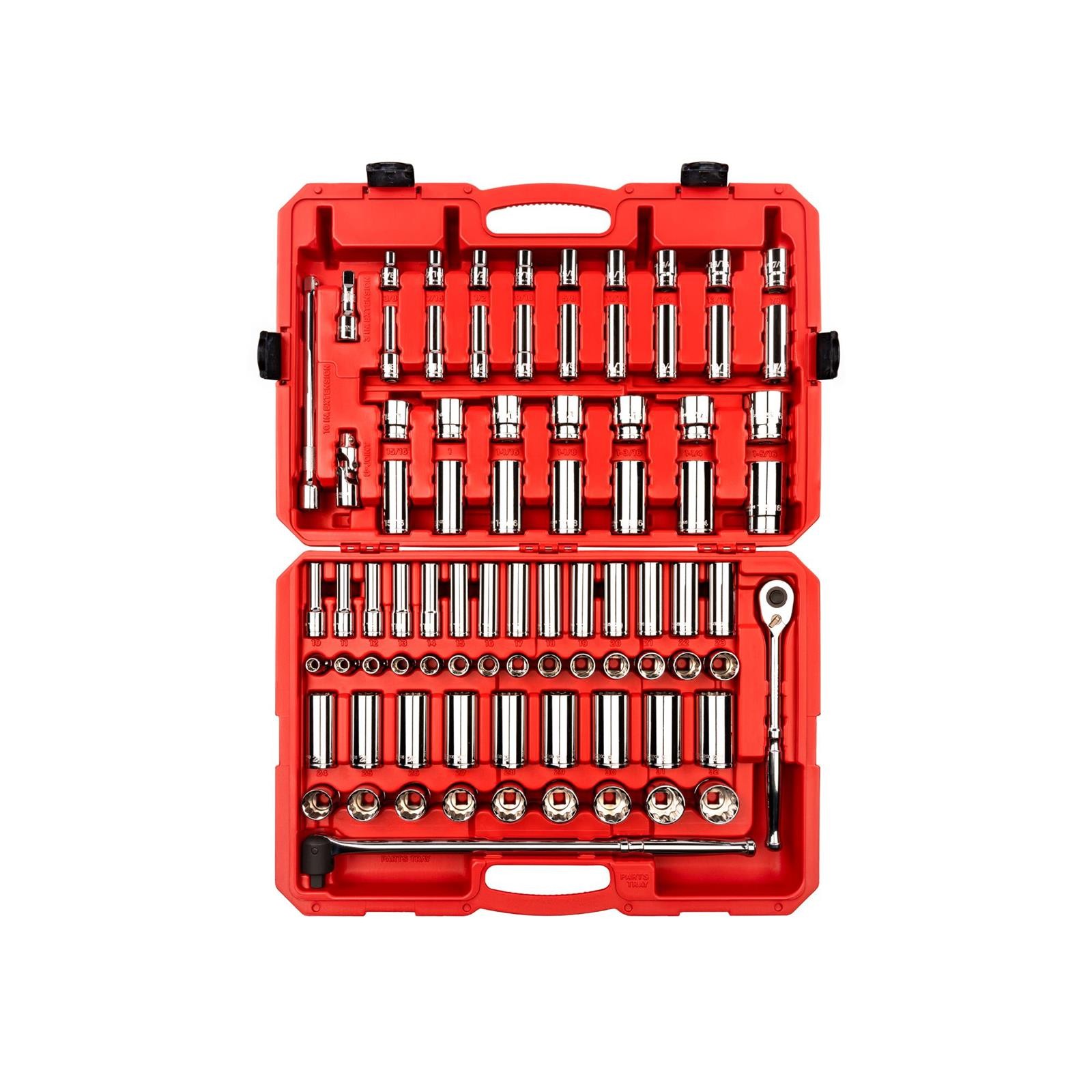Tekton SKT25316 1/2″ Drive 12-Point Socket/Ratchet Set, 83-Piece