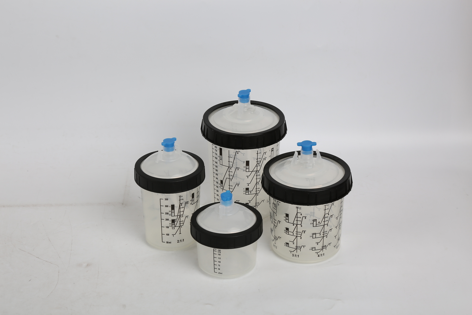 6-27 Oz Hard Cups & Retainer Rings, Disposable Paint Spray Gun Cup Liners & Lid