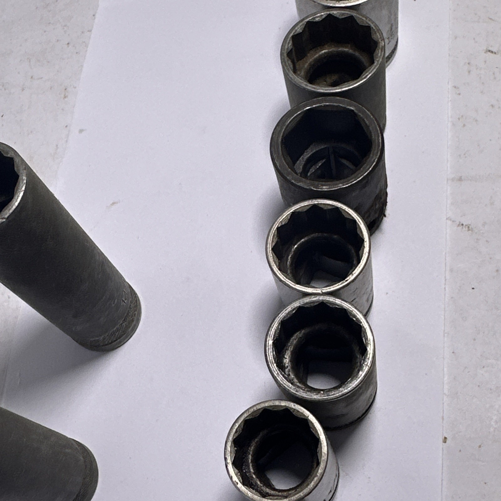 Vintage Mustang Tools 14pc SAE 1/2” Drive Socket Set 7/16” to 1”