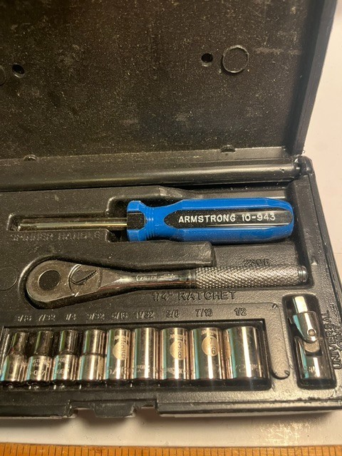 ARMSTRONG 1/4″ drive socket set 13 pcs with case USA