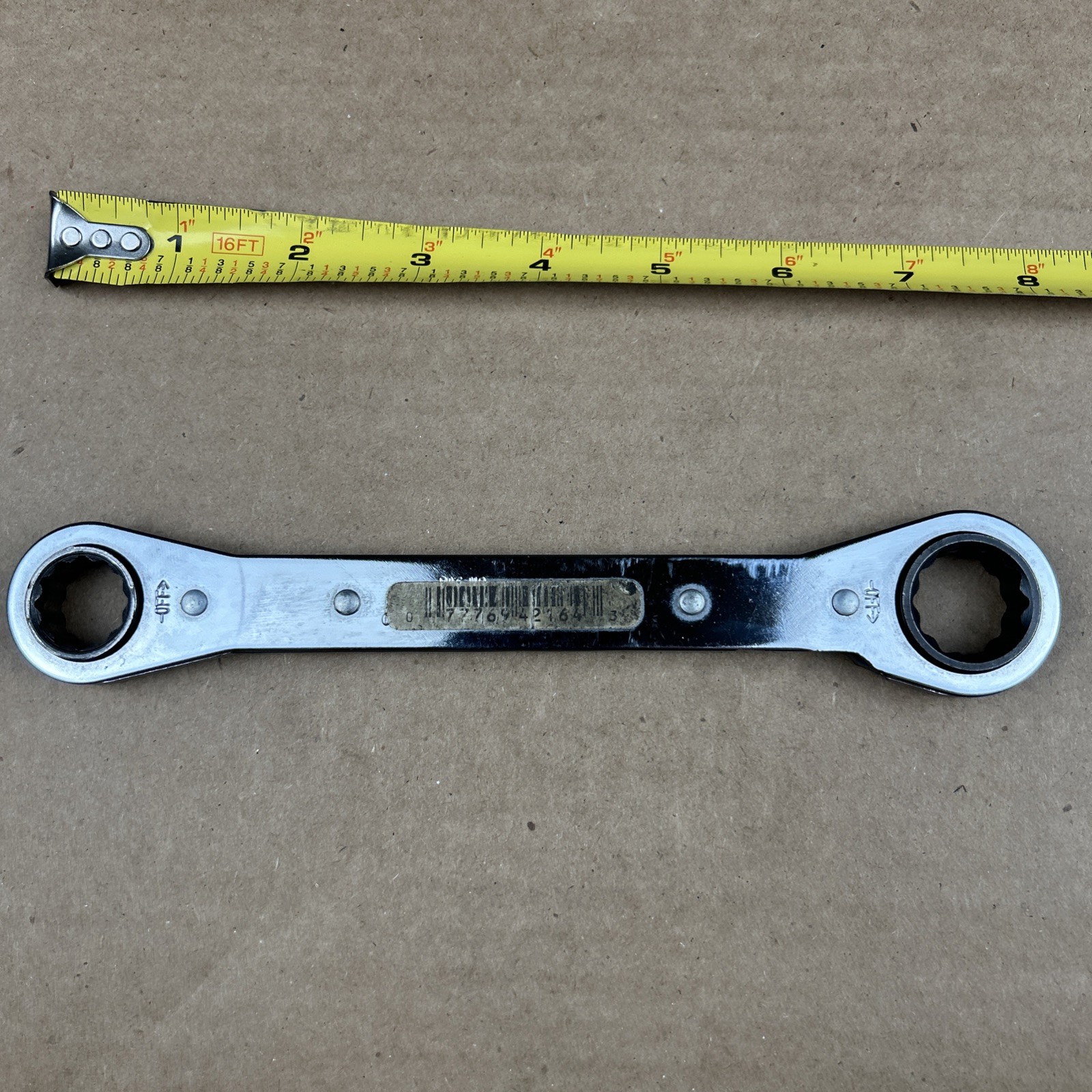 Craftsman 5/8» x 3/4» SAE Ratcheting Box End Wrench Chrome 42164 USA
