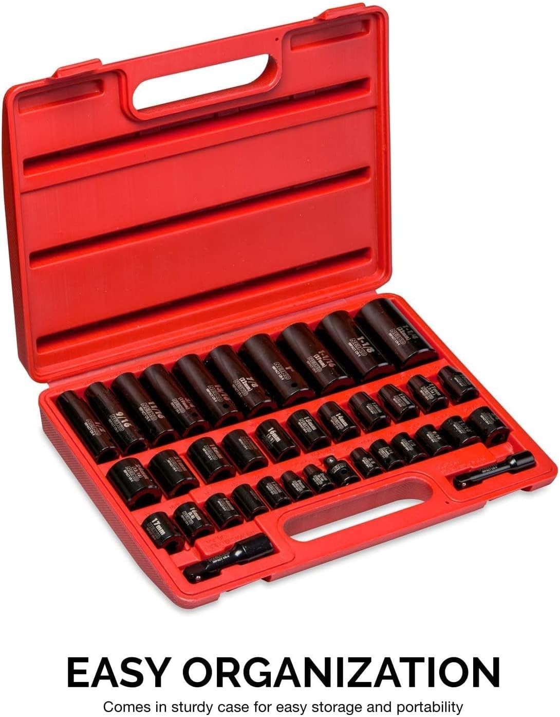 02443A 38pc Impact Socket Set SAE/Metric