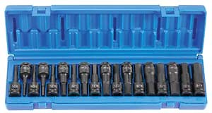 Grey Pneumatic 1598Hc 1/2″ Drive 18 Piece Combo Hex Driver Sae/Metric Set New!