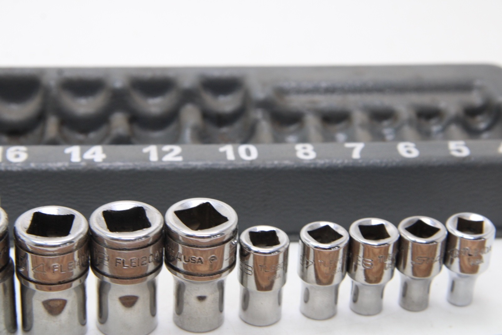 Snap-on FLE/TLE 10 Piece 1/4″ 3/8″ Drive Inverse Torx Socket Set Chrome USA