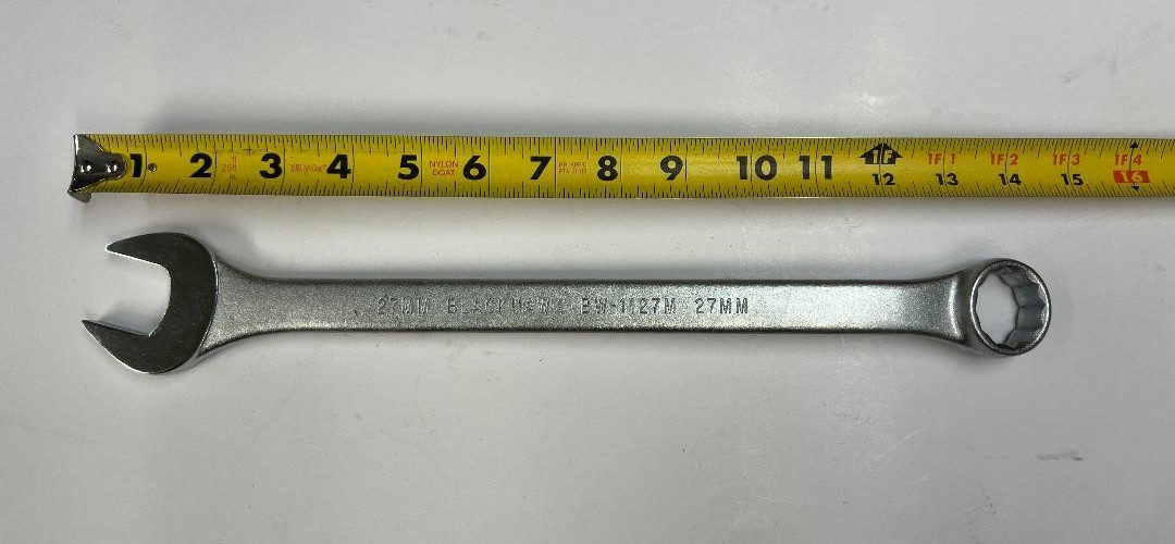 BLACKHAWK BW-1127M 27MM 12PT COMBO WRENCH USA MADE SATIN FINISH