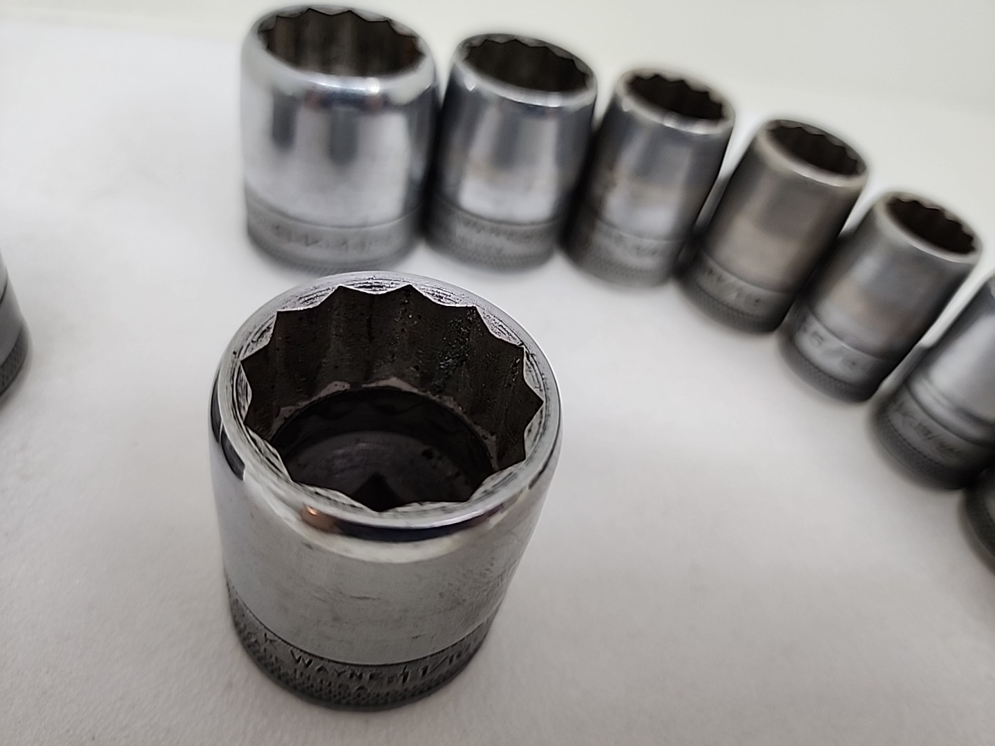 VTG SK Tools SK Wayne 1/2” Drive SAE 12Pc Socket Set 7/16” To 1 1/4” USA