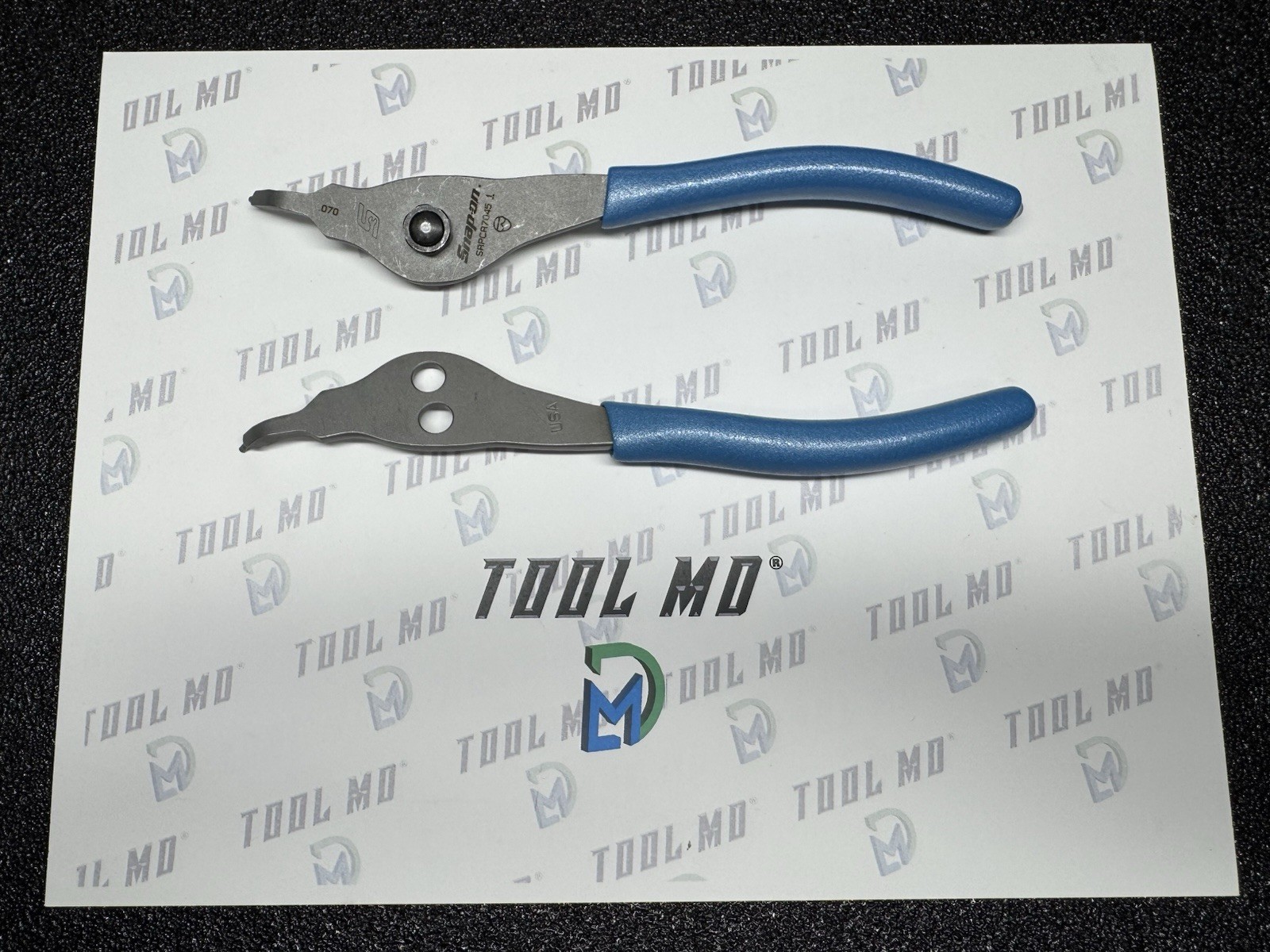 Snap-on Tools USA NEW PEARL BLUE 45° Tip .070 Snap Ring Pliers SRPCR7045