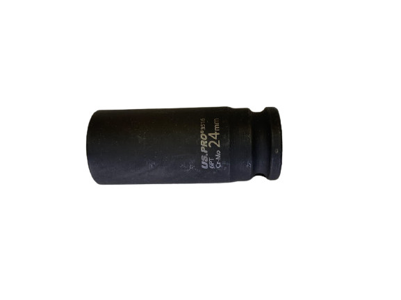 US PRO 24mm 1/2 Drive Impact Socket 6 Point Deep Metric 78MM Long Tool 3516