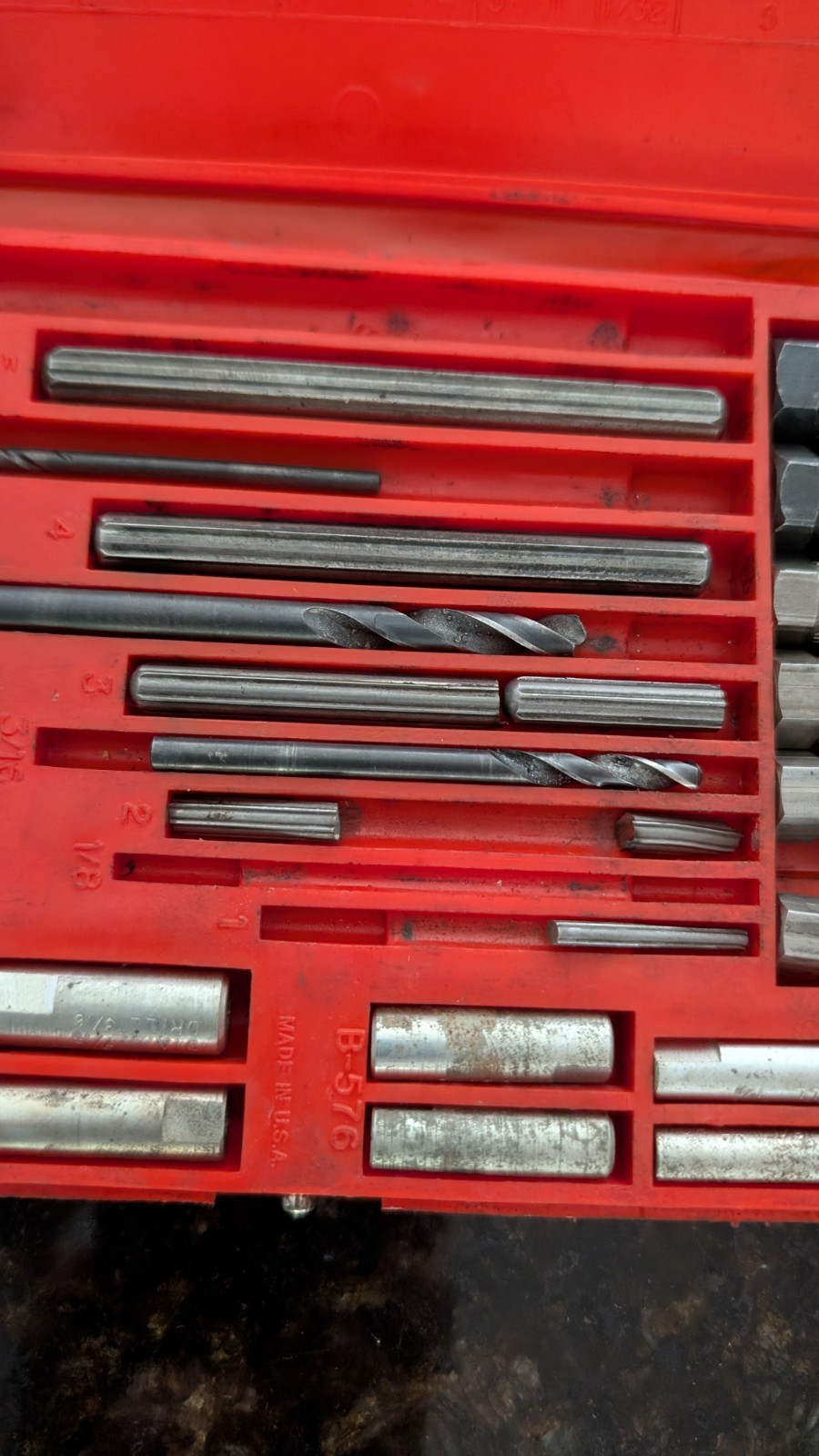Blue Point Screw Extractor Set No. 1020 Incomplete