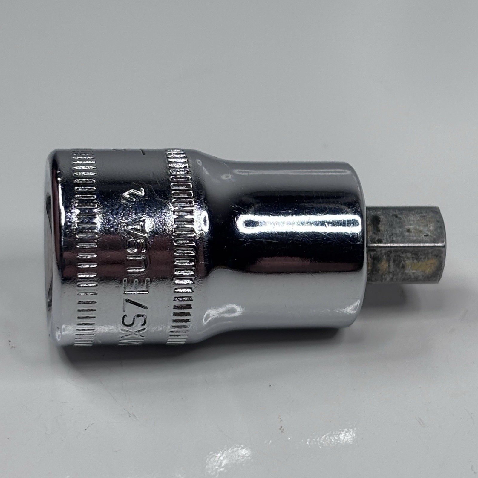 Snap On Tools FAMXS7E 3/8 Dr Metric 7mm Stubby Hex Socket Driver USA 2002 VGC