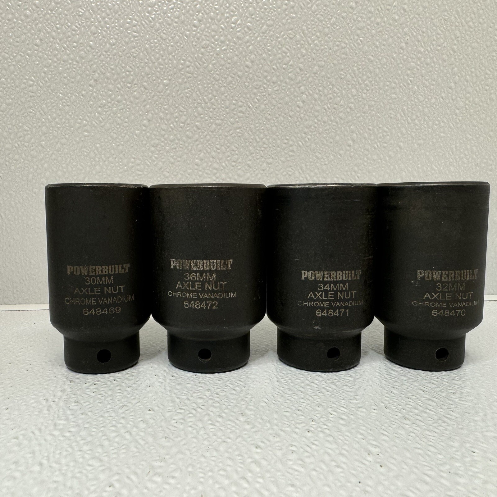 Powerbuilt 4 Piece Axle Nut Socket Set 648635