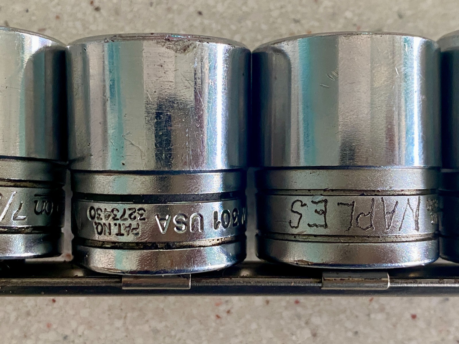 Snap-On USA 1/2 Drive 6 Point Socket Lot Set of 6 Used