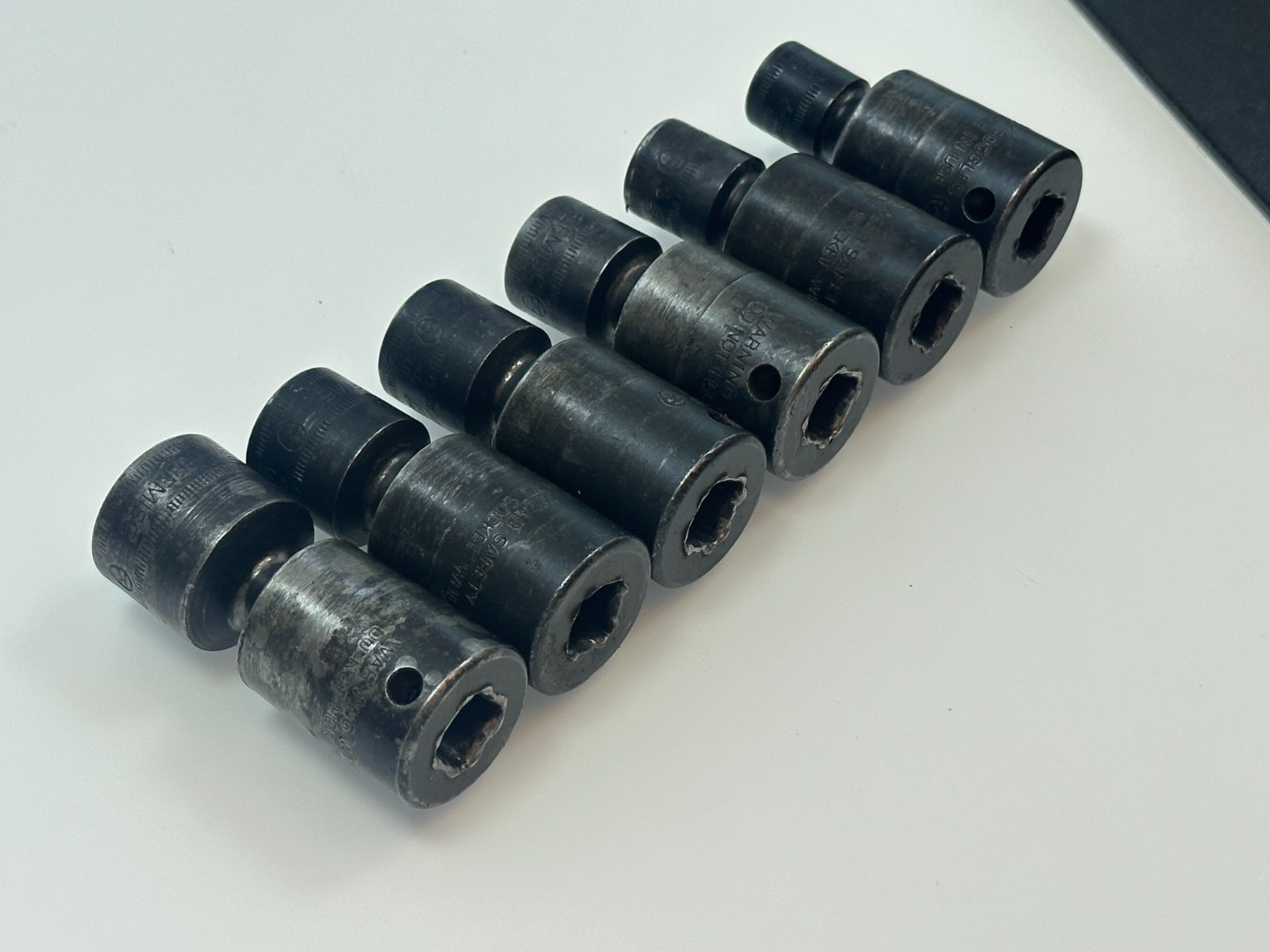 🇺🇸 Snap-on USA 6pc 3/8 Drive Metric 10-18mm Swivel Universal Impact Socket Set