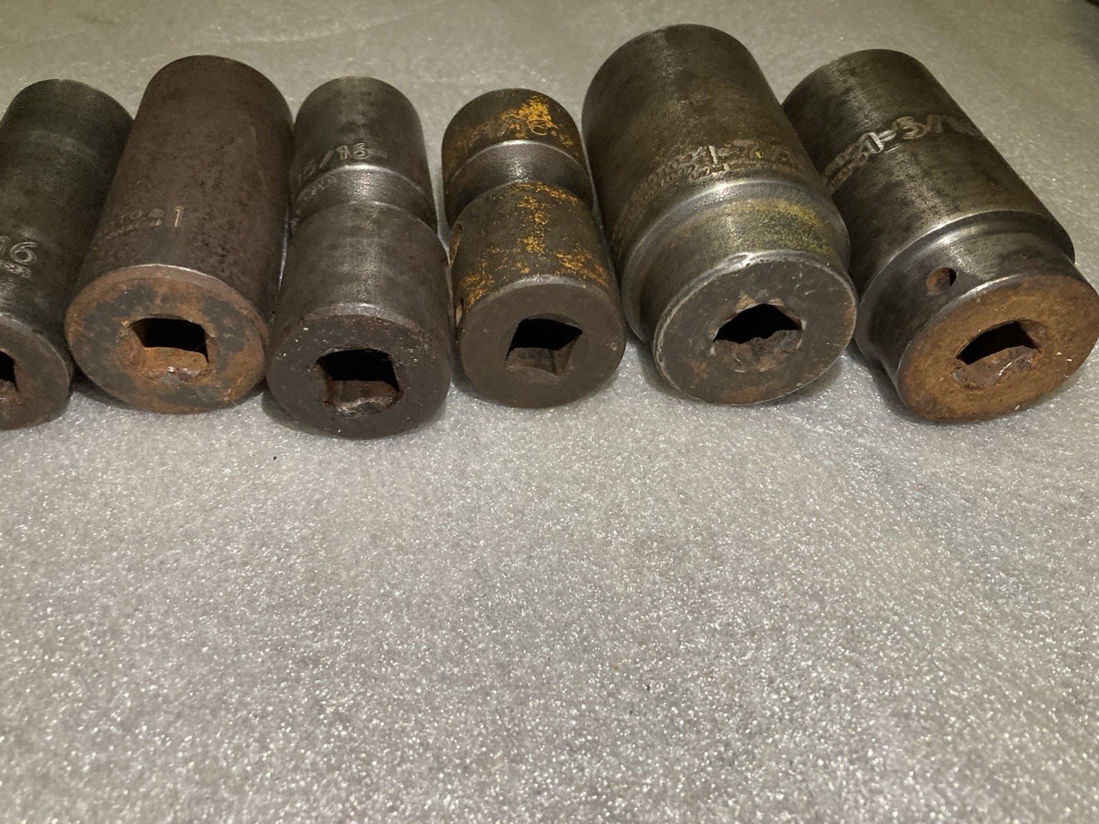 Proto Impact Socket Lot Swivel Deep Well See Description For Size 9/16 To 1 7/16