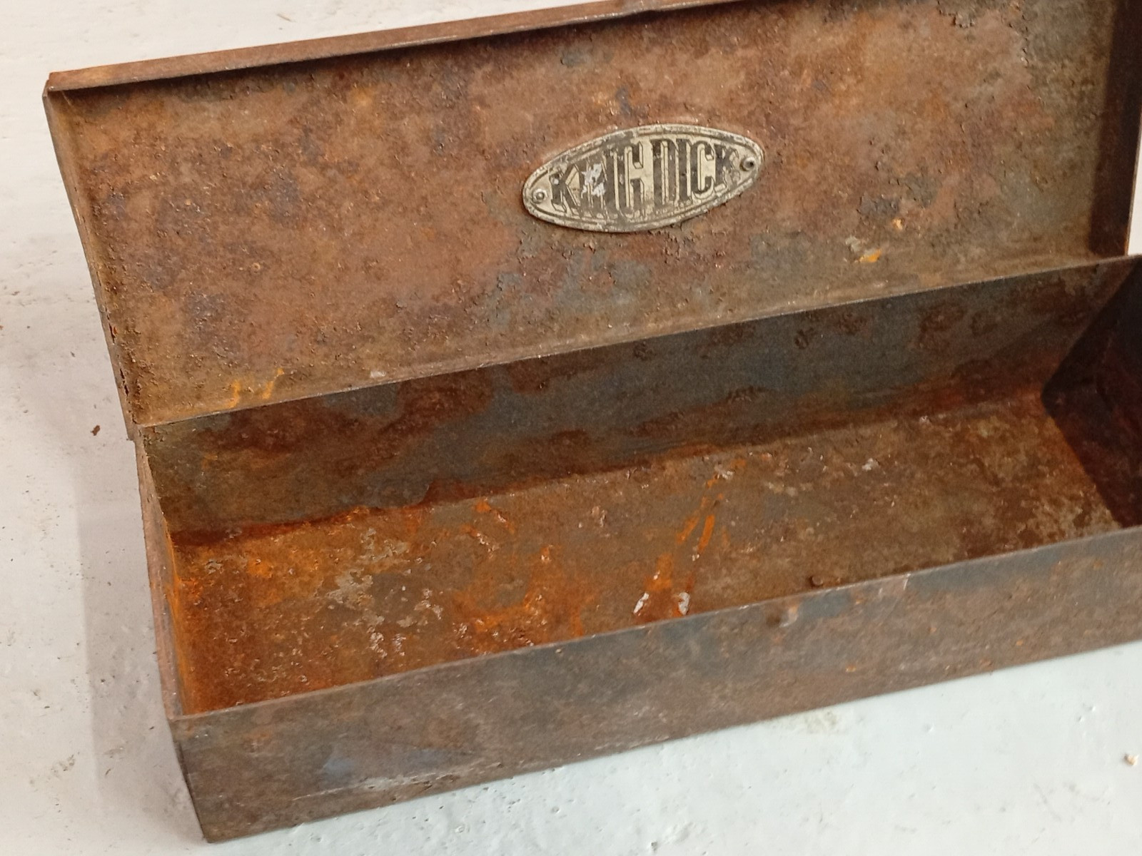 Vintage KING DICK, Socket Box For Restoration, W21.5 x D7 x H4.5 CM Approximate