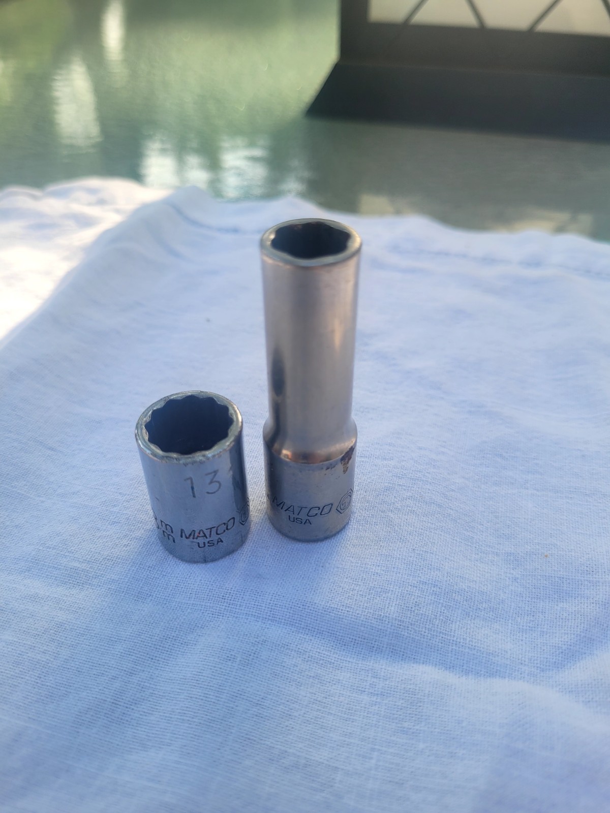 VINTAGE MATCO SOCKETS 10MM DEEP WELL BDV6A 13mmSHALLOWB131M2A