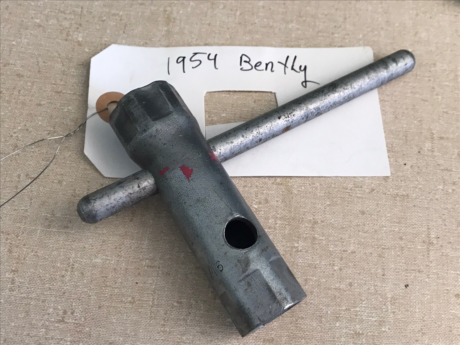 OEM Bentley Sockets Tool w/ Tool Bar from Original Kit 1 3/32 and Spark Plug