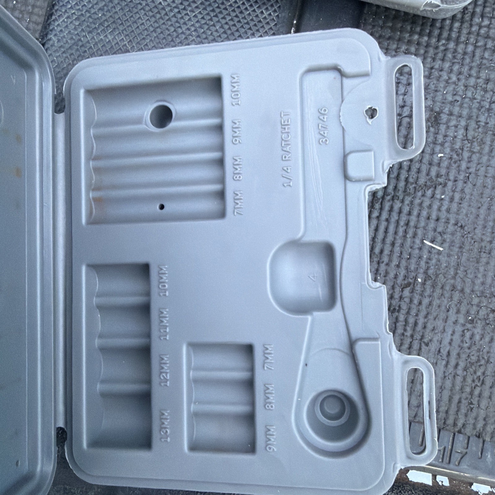 Sears Craftsman NOS Metric 1/4” Drive 6 Point Socket Set CASE ONLY 34746