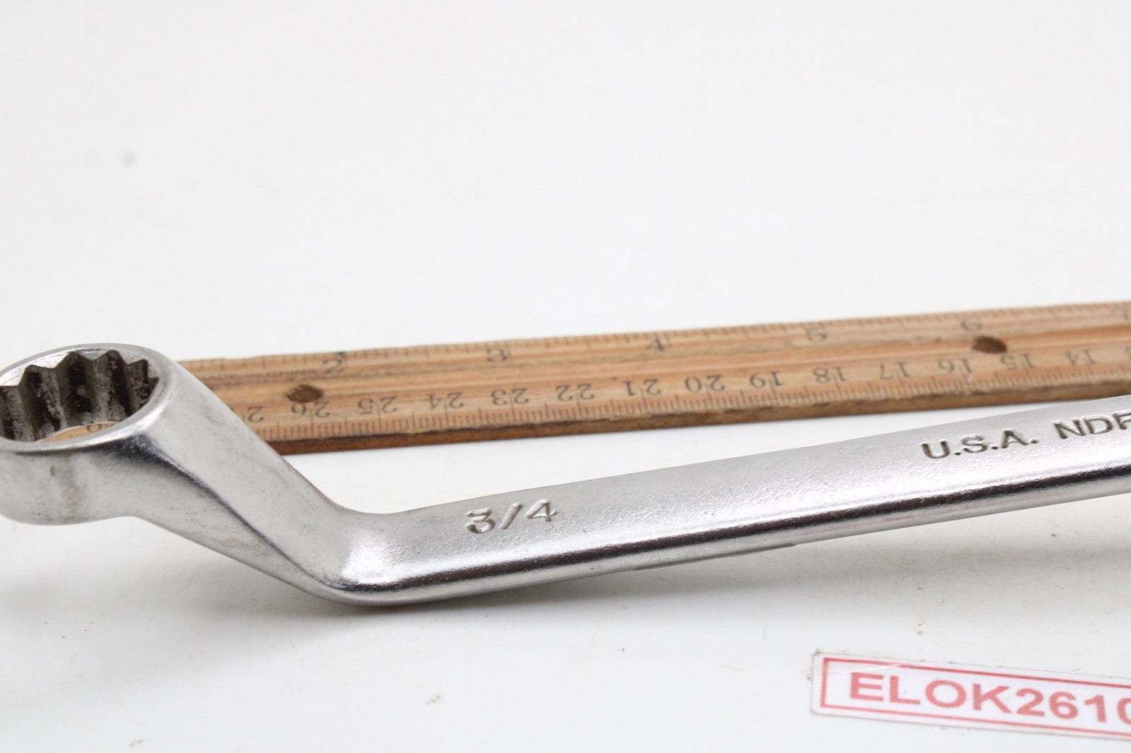 Napa Tools NDF 108 7/8″ x 3/4″ 12 Point SAE Offset Box-End Wrench 11.5″ USA